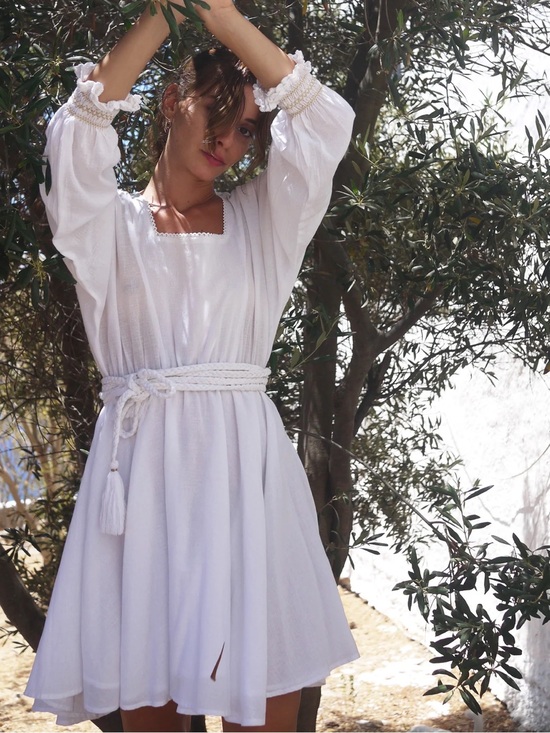 Buggy Dresses & Skirts - Buggy Sisi Dress in white and Gold